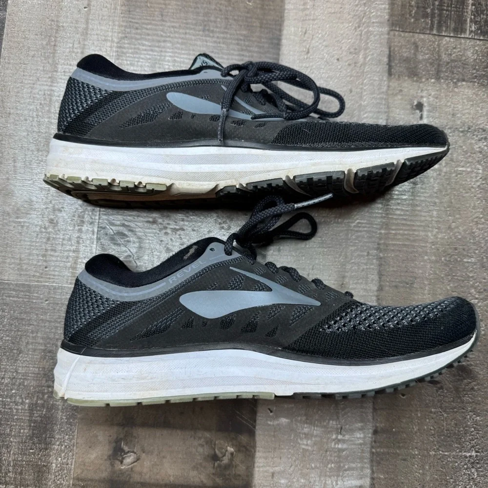 Brooks Dark Gray and Black Running Shoes